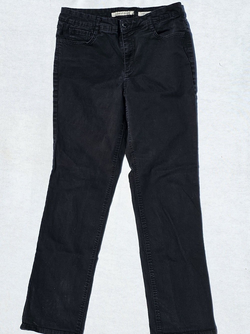 Jones New York Women's Black Straight-Leg Jeans - Picture 2 of 4